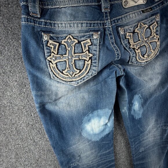 Miss Me Denim Jeans Women Embellished Studded Cross JW7538T **** ACTL 30X33.5 - Picture 14 of 16